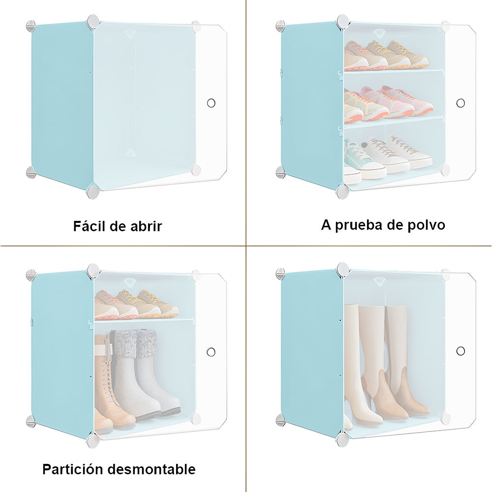 Zapatera Organizador 9 Niveles Celeste