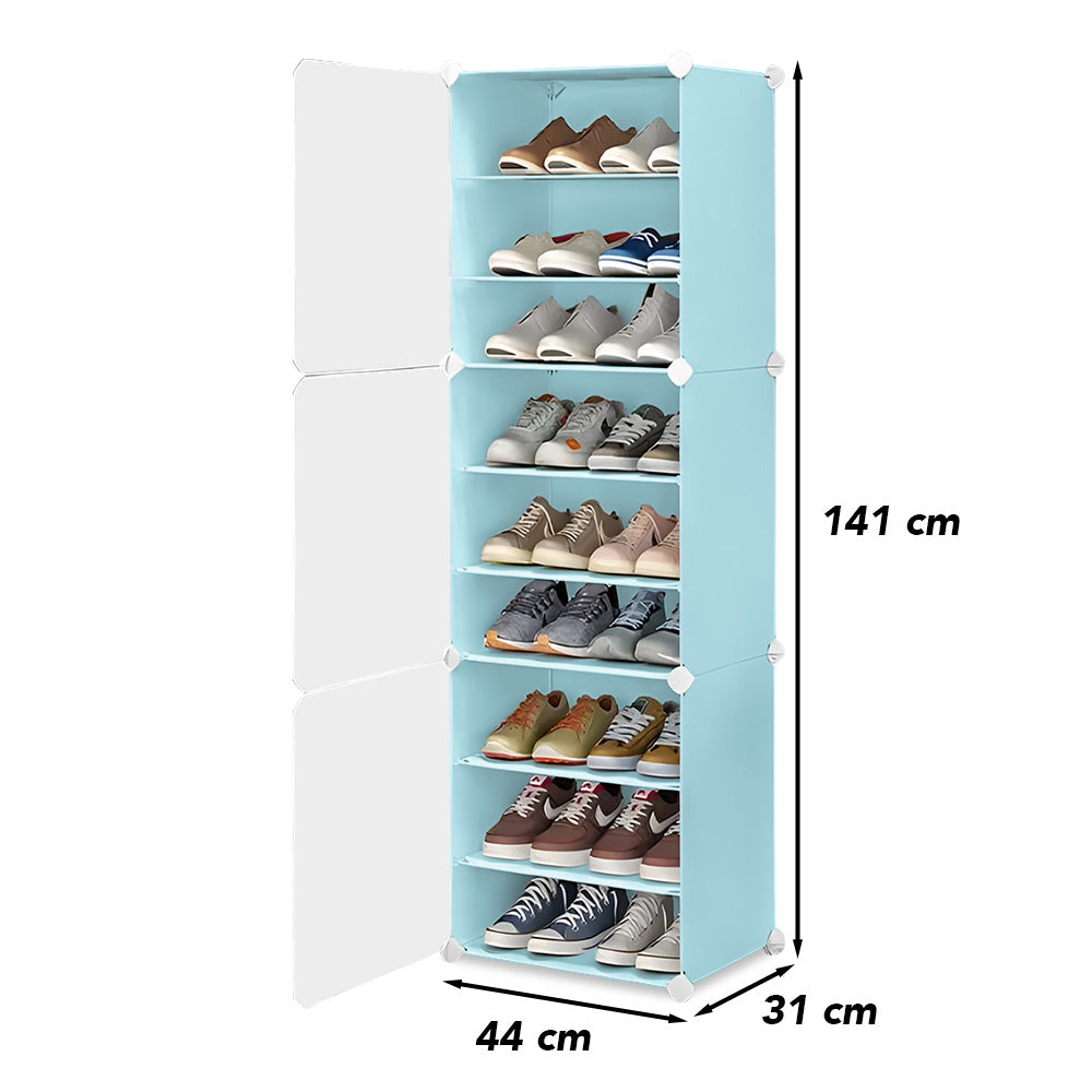 Zapatera Organizador 9 Niveles Celeste