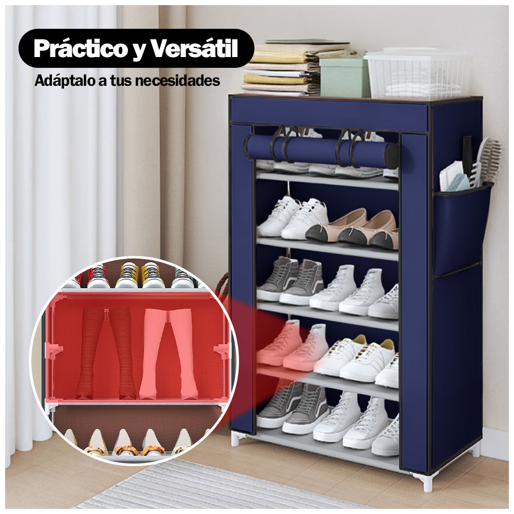 Zapatero Organizador 5 Niveles Desmontable de Tela QQ3