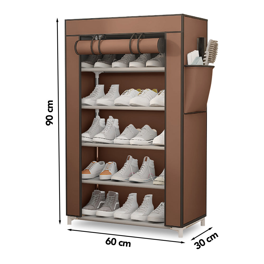 Zapatero Organizador 5 Niveles Desmontable de Tela QQ3