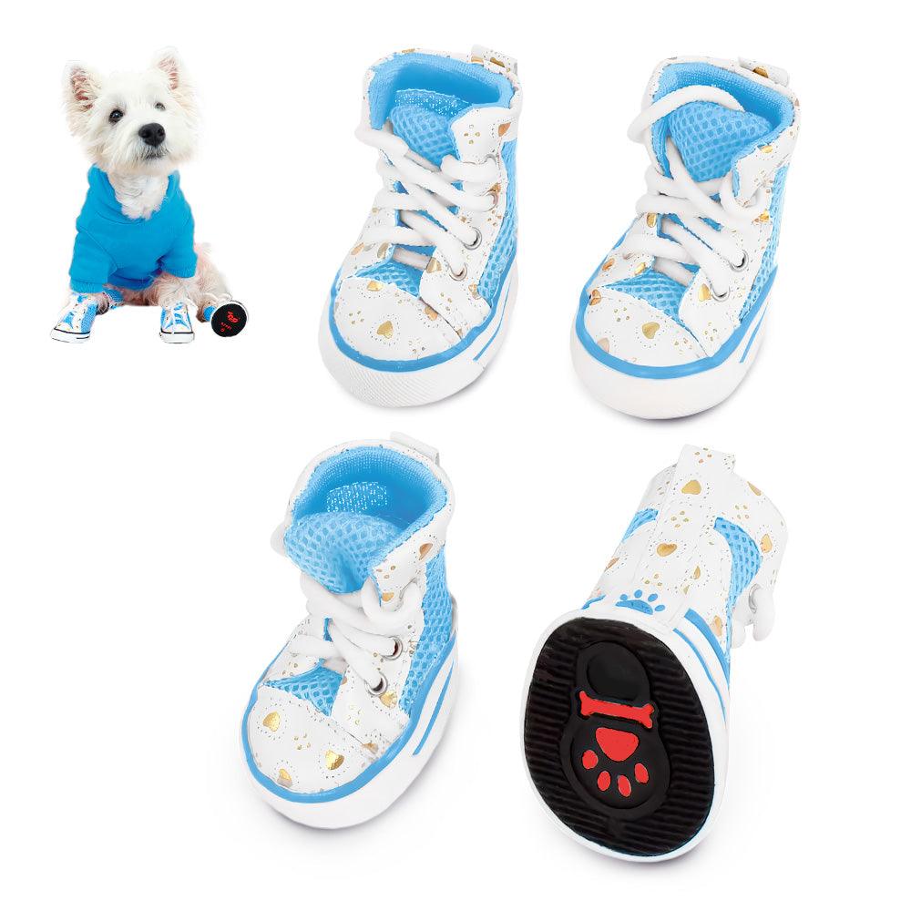 Zapatos para Perros Mascotas Antideslizante Celeste JJ3