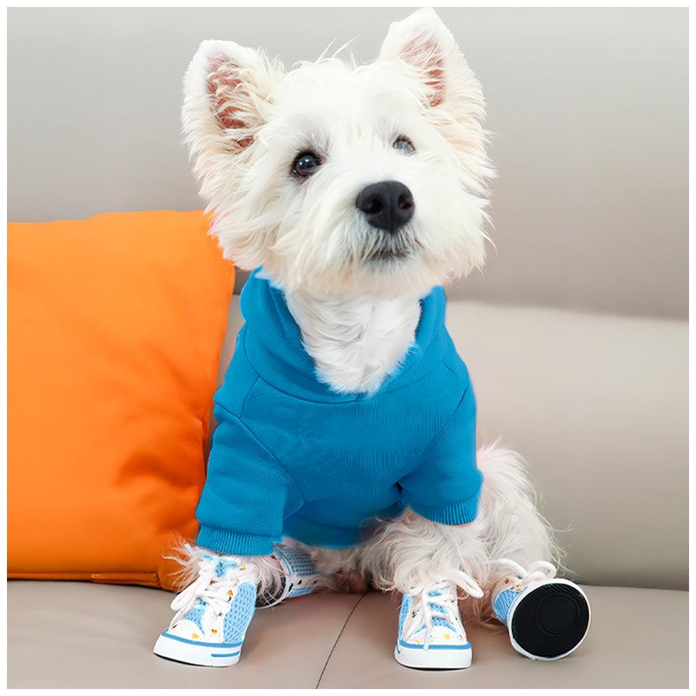 Zapatos para Perros Mascotas Antideslizante Celeste JJ3