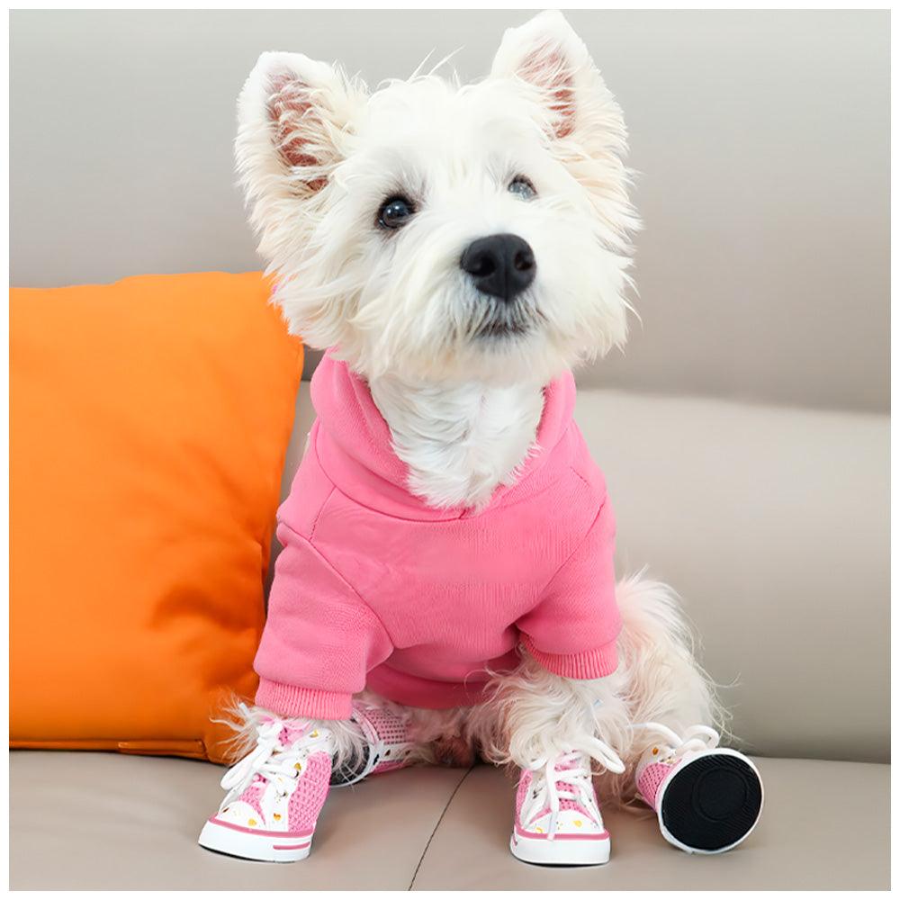 Zapatos para Perros Mascotas Antideslizante Rosado JJ3