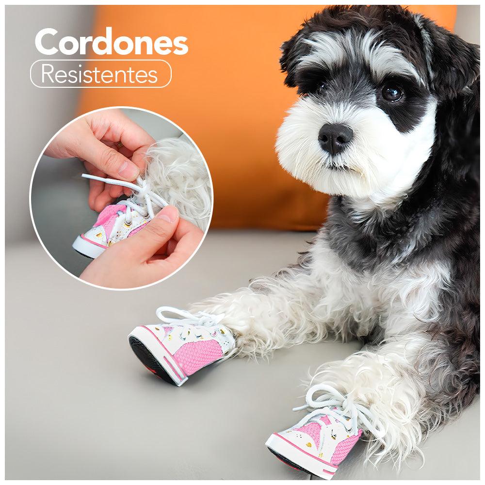 Zapatos para Perros Mascotas Antideslizante Rosado JJ3