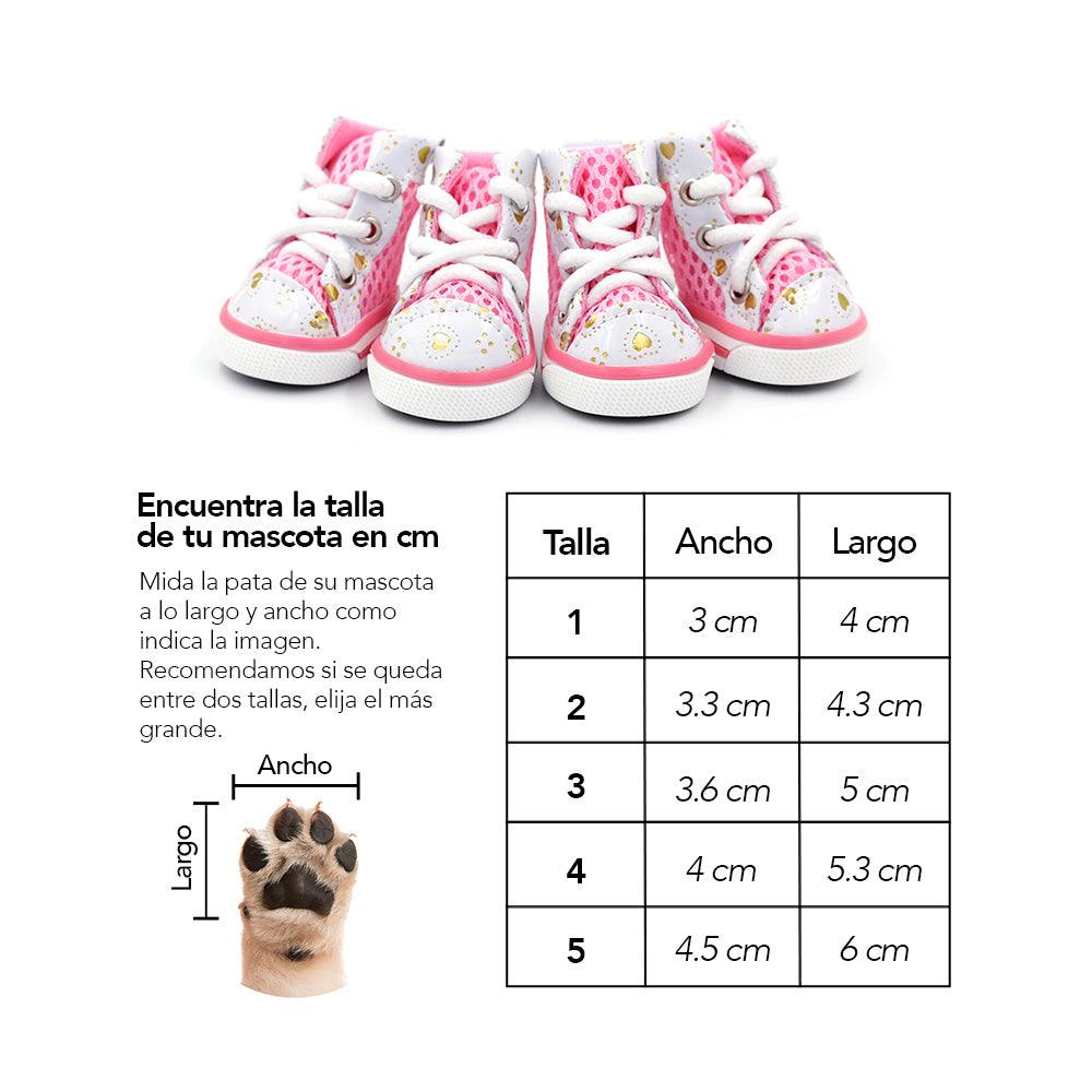 Zapatos para Perros Mascotas Antideslizante Rosado JJ3