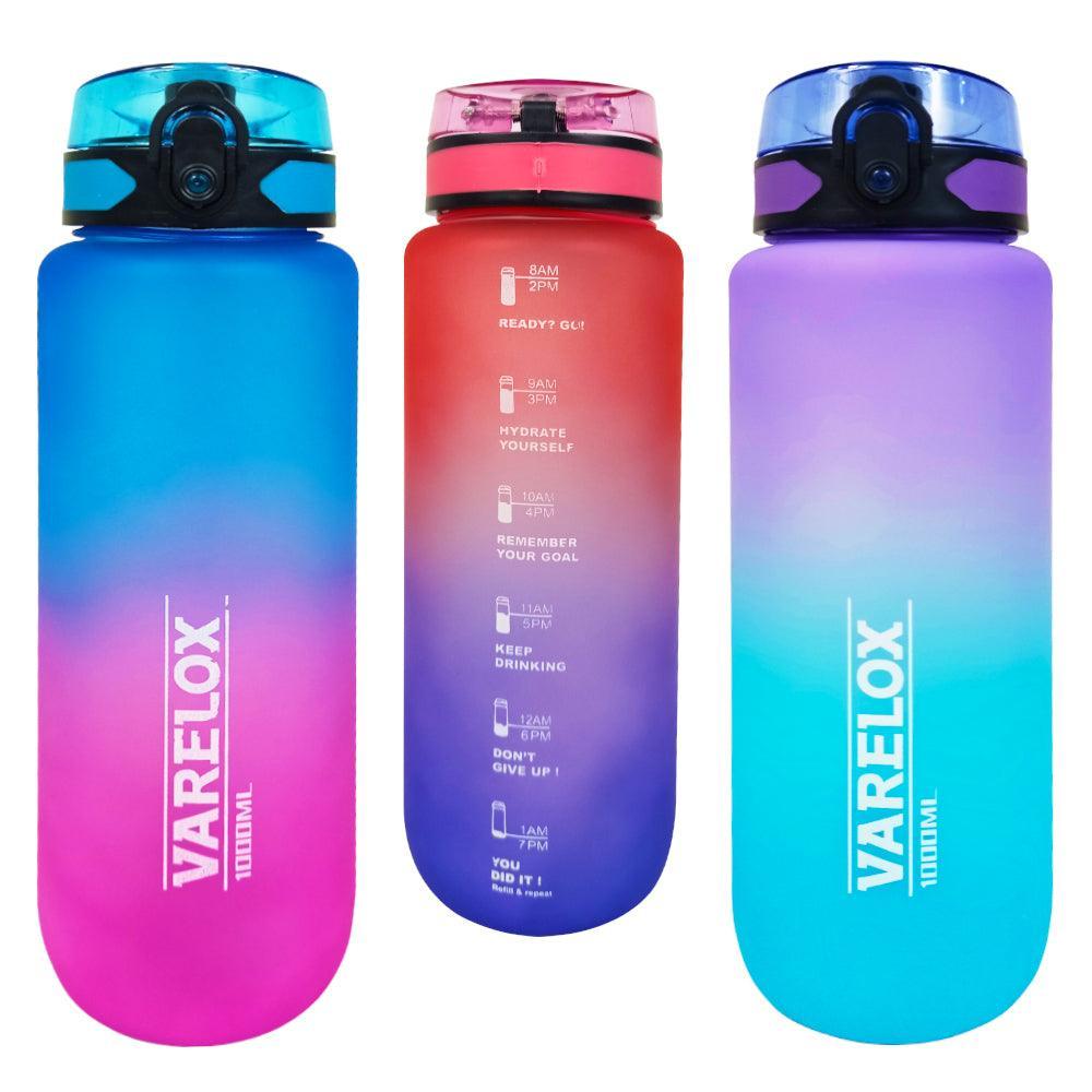 Botella Tomatodo 1L RMA Degradado C/ Marcador de Tiempo Motivacional - Keller Perú