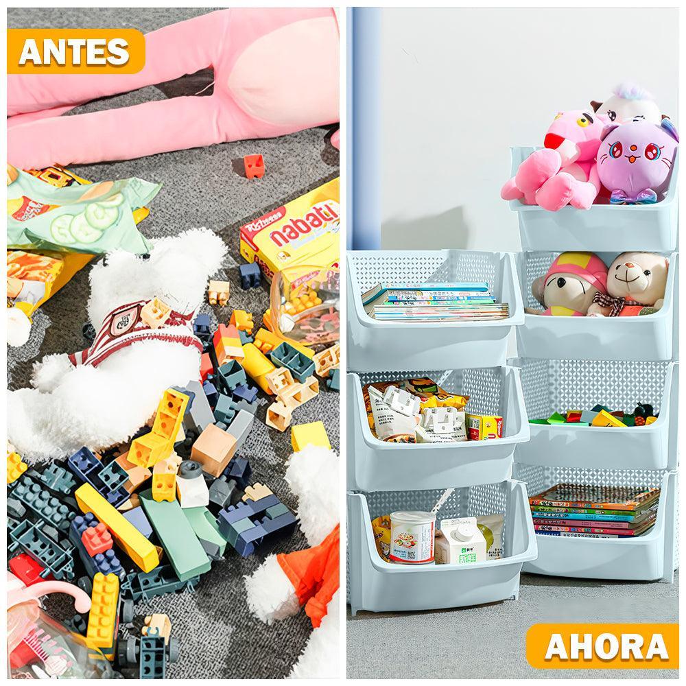 Pack X3 Caja Organizador Cesta Apilable Verdulero Frutero U80 - Keller Perú