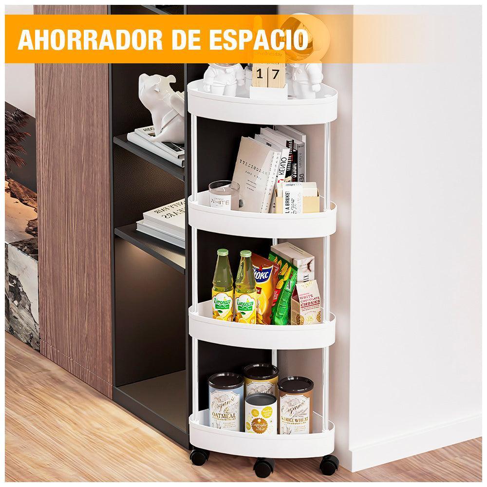 Carrito Organizador Estante Esquinero con Ruedas para Baño YG5 - Keller Perú