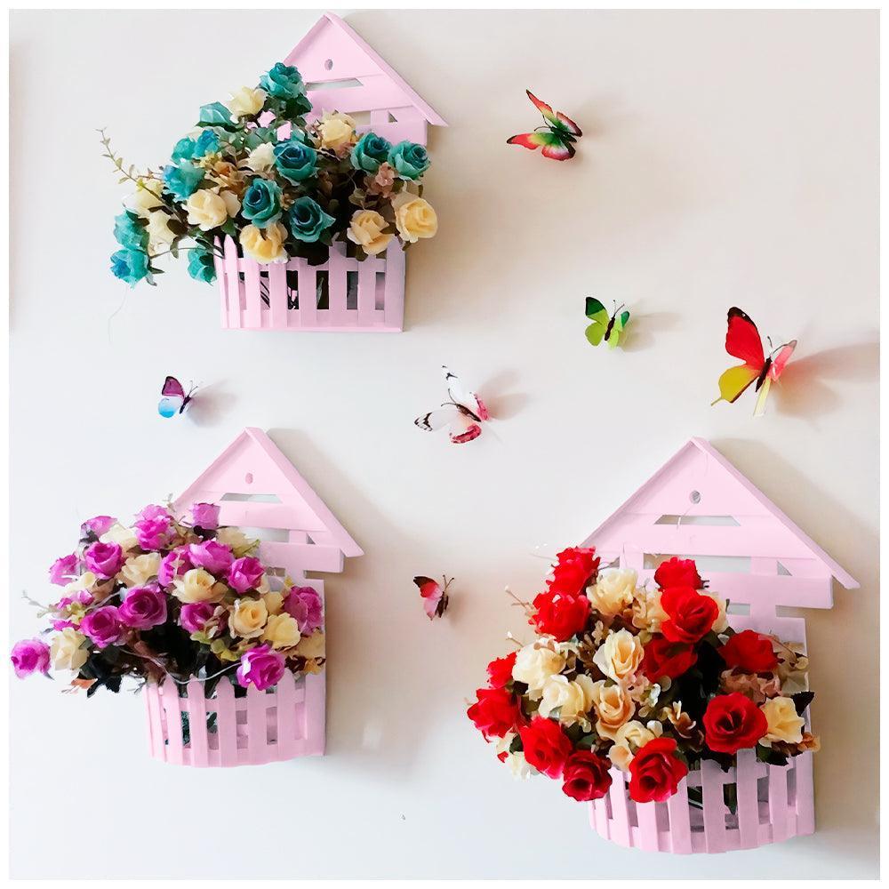 Pack X3 Macetero Decorativo Maceta Colgante de Pared Casita L10 - Keller Perú