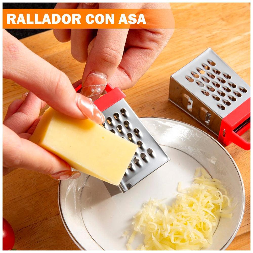 Set Tabla de Picar con Rallador Pelador 5 Accesorios A60 Azul - Keller Perú