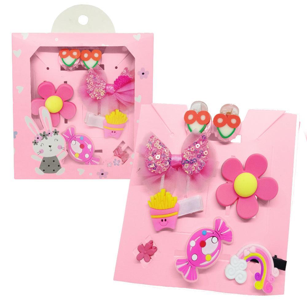 Set de 8 Ganchitos Kawaii para Niñas Accesorio de Cabello S47 - Keller Perú