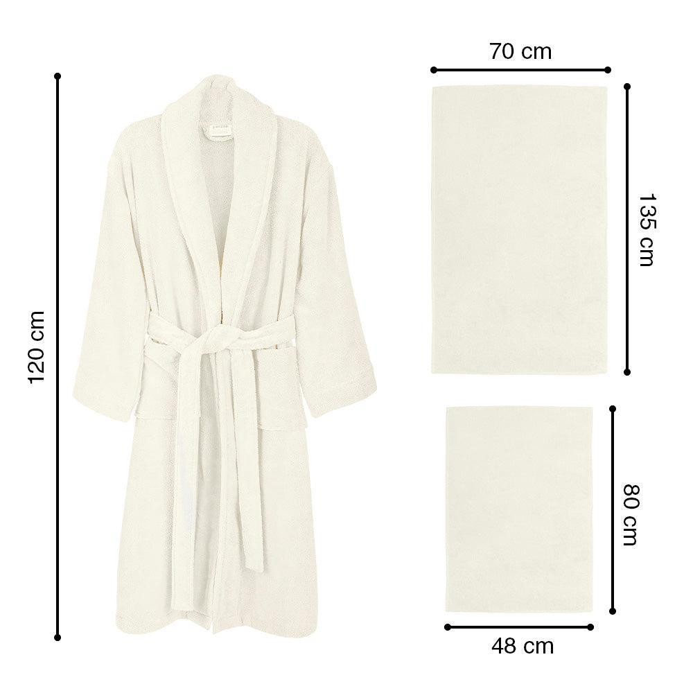 Set de Batas Salidas de Baño y Toallas Rosado y Beige XZ1 - Keller Perú