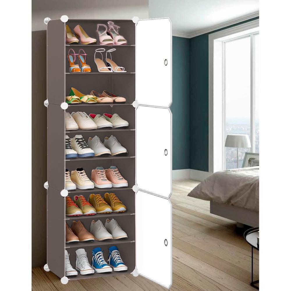 Zapatera Armable 9 Niveles Multiusos Marrón - Keller Perú