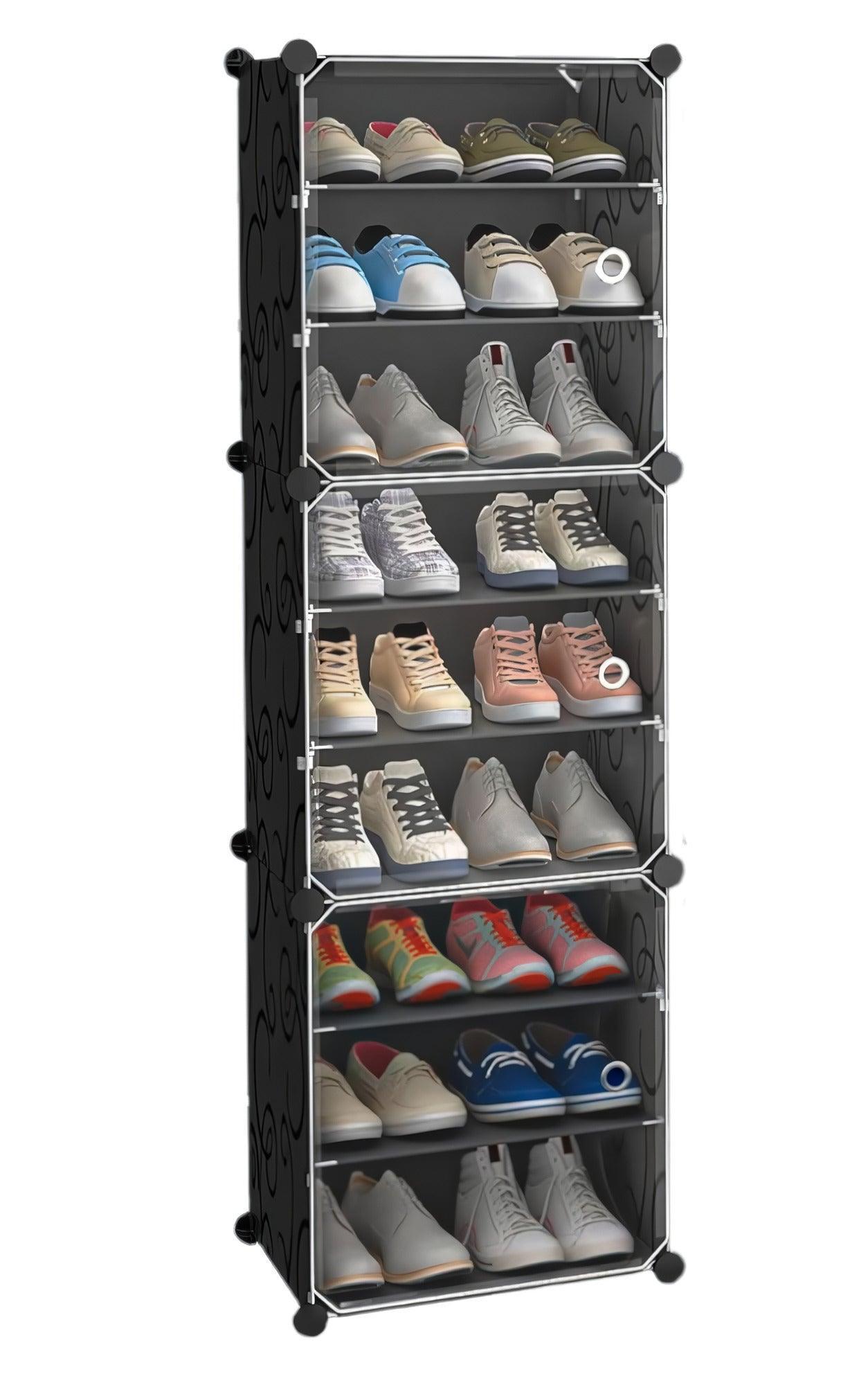 Zapatera Organizador Armable 9 Niveles Multiusos Negro
