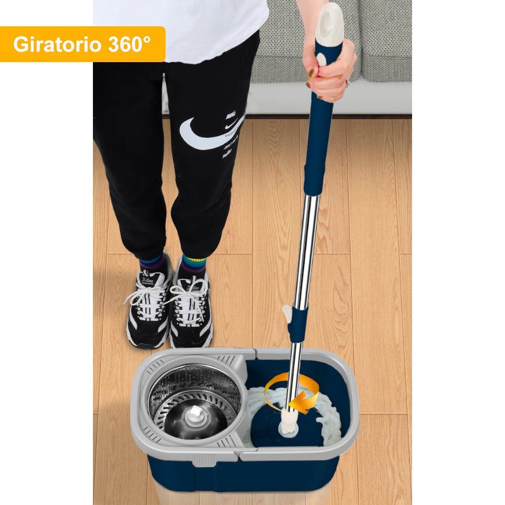 Balde Escurridor Trapeador Giratorio Automático Cuadrado - Keller Perú