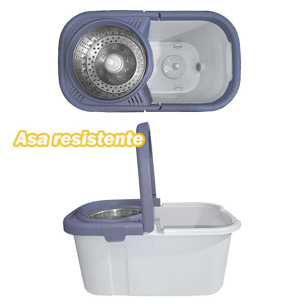 Balde Escurridor Trapeador Giratorio Cuadrado 72V Y Colgador de Regalo - Keller Perú