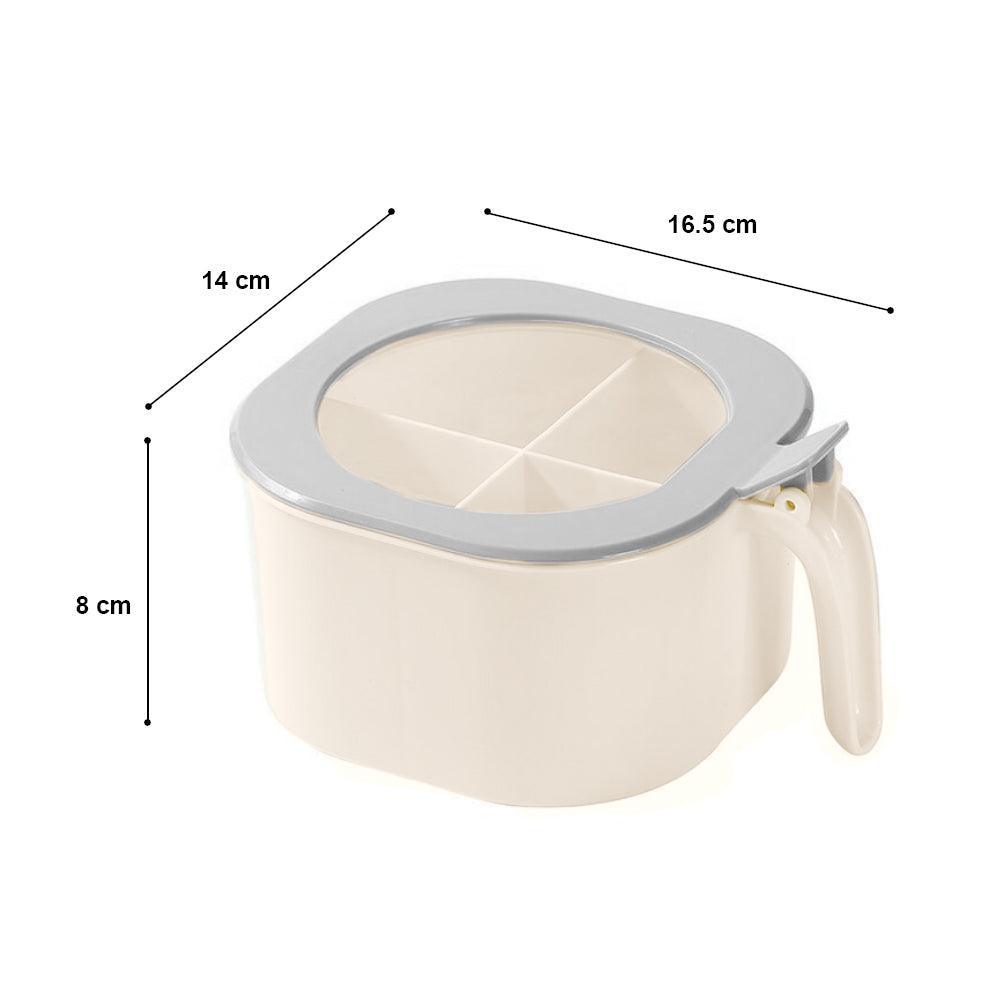 Caja Contenedor de Condimentos con 4 Compartimentos + Cucharas - Keller Perú