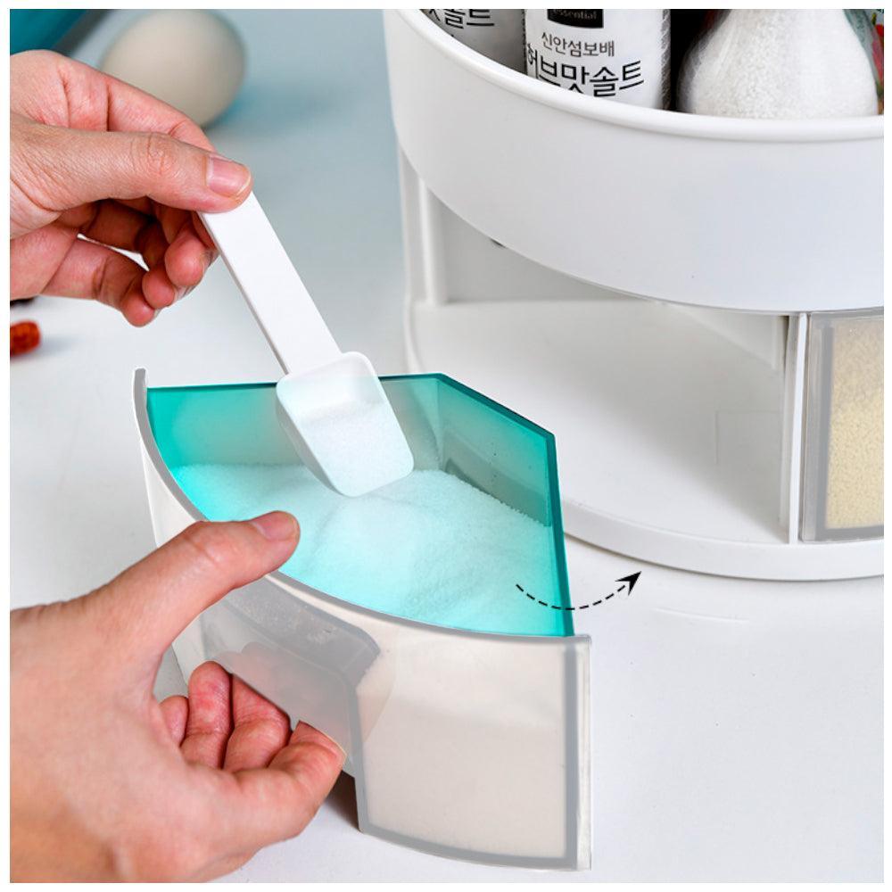 Condimentero Giratorio Especiero 5 Piezas con Cucharas Organizador de Cocina J30 - Keller Perú