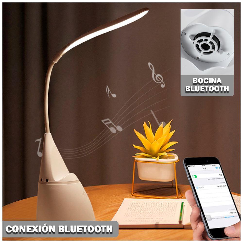 Lámpara LED de Escritorio con Bluetooth Porta Celular Blanco Y52 - Keller Perú
