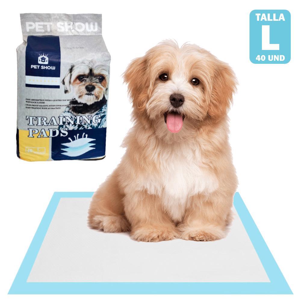 Pañales de Piso Absorbentes Desechables para Perros Mascotas Talla L 40 UDS - Keller Perú