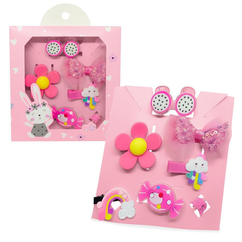 Set de 8 Ganchitos Kawaii para Niñas Accesorio de Cabello S47 - Keller Perú