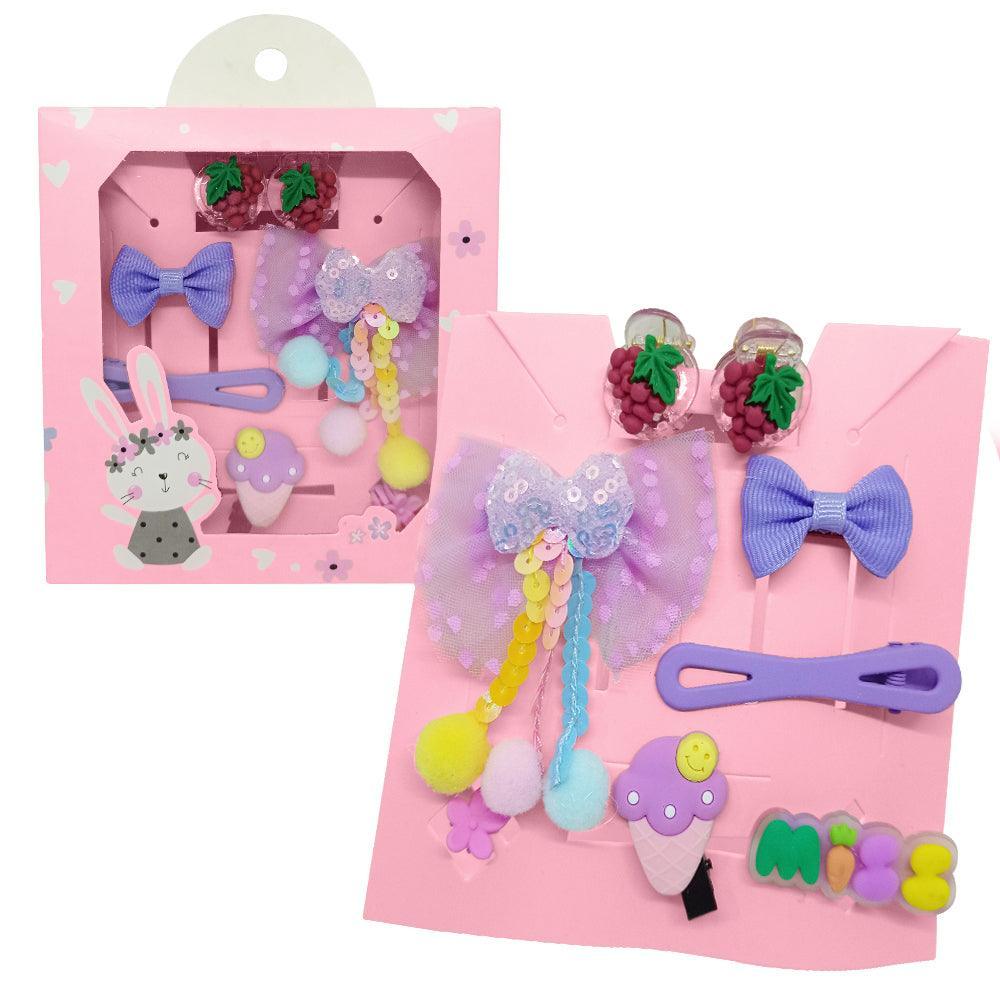 Set de 8 Ganchitos Kawaii para Niñas Accesorio de Cabello S47 - Keller Perú