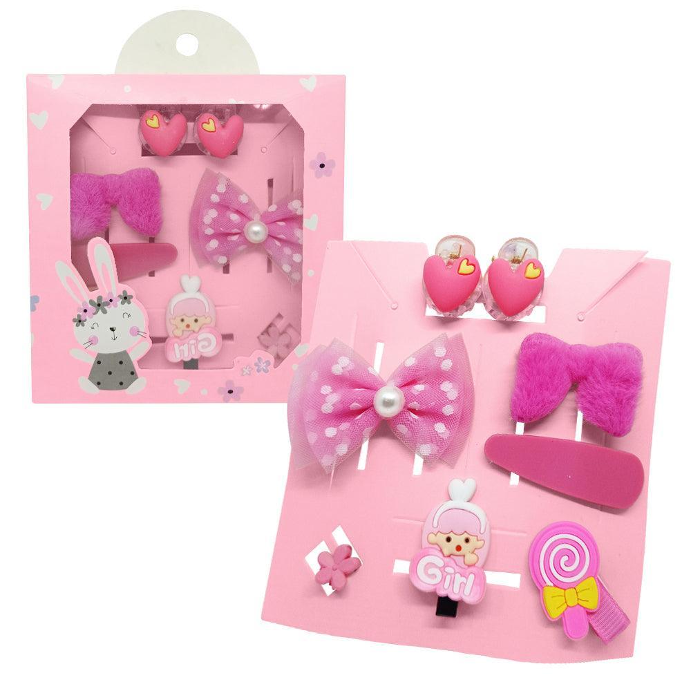 Set de 8 Ganchitos Kawaii para Niñas Accesorio de Cabello S47 - Keller Perú
