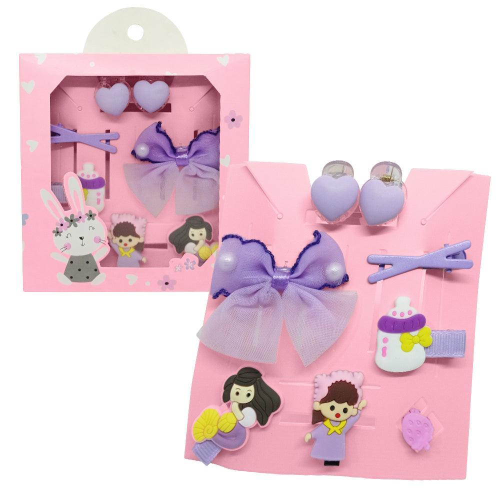 Set de 8 Ganchitos Kawaii para Niñas Accesorio de Cabello S47 - Keller Perú