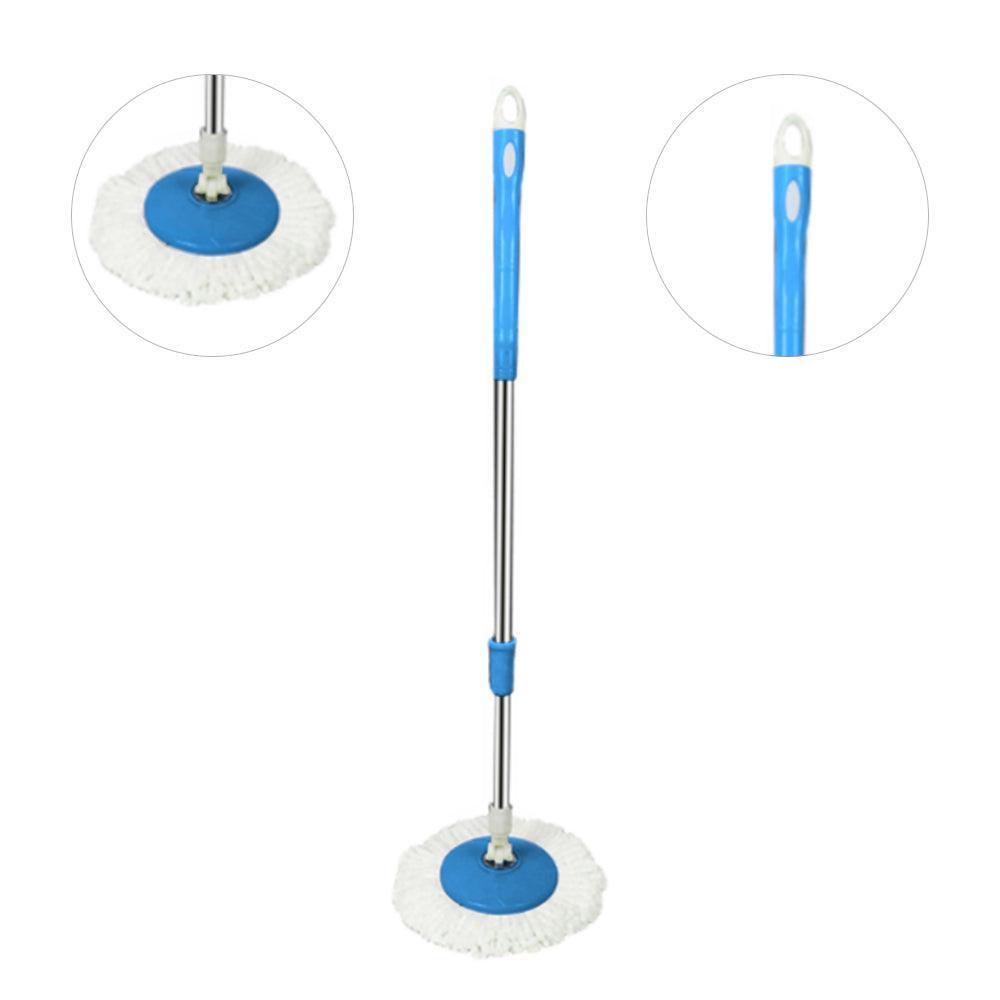 Balde Escurridor Automático Trapeador 2 Mopas+Dispensador Celeste - Keller Perú