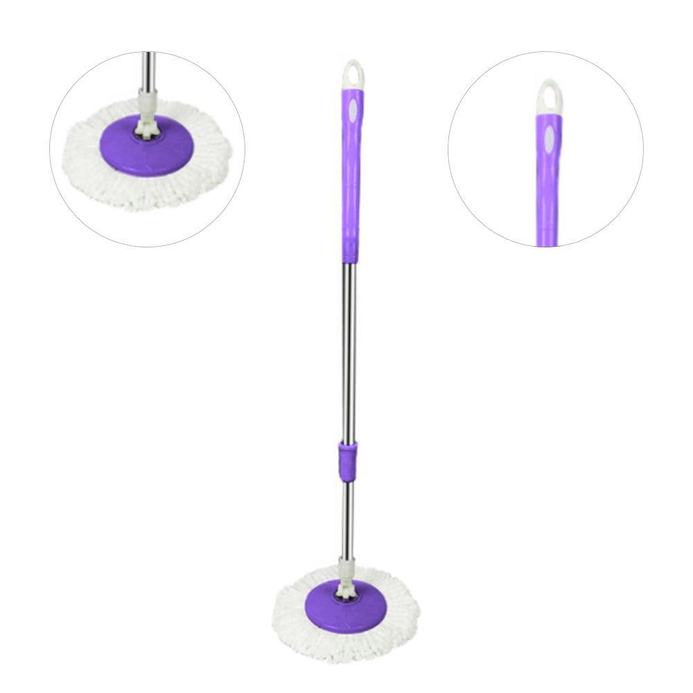 Balde Escurridor Automático Trapeador 2 Mopas+Dispensador Morado - Keller Perú