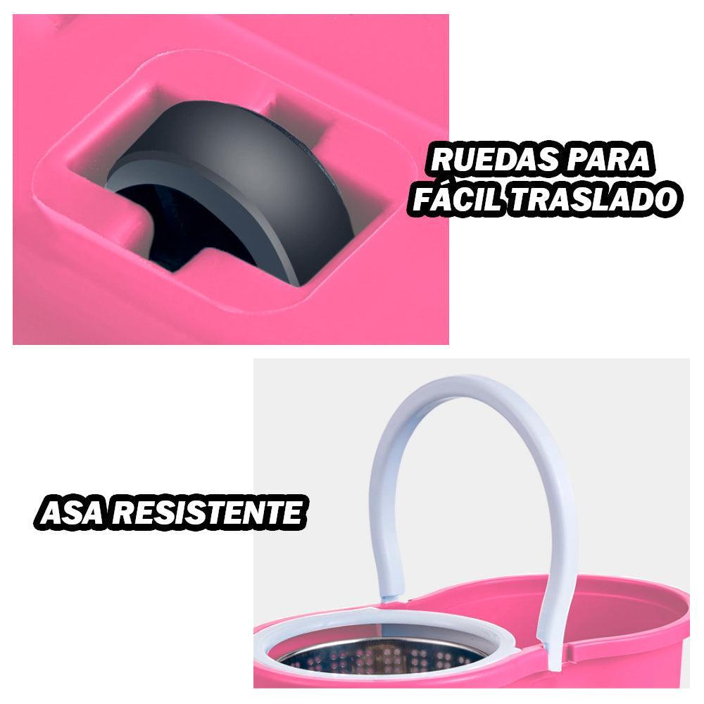 Trapeador con Escurridor Giratorio Automático 2 Mopas 88 Y Colgador de Regalo - Keller Perú