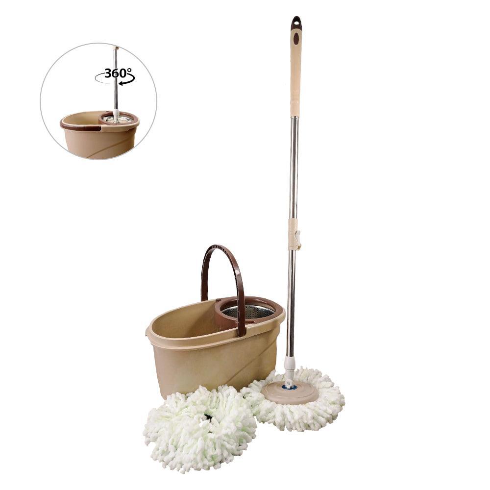 Trapeador Premium con Escurridor Giratorio Automático 2 Mopas - Keller Perú