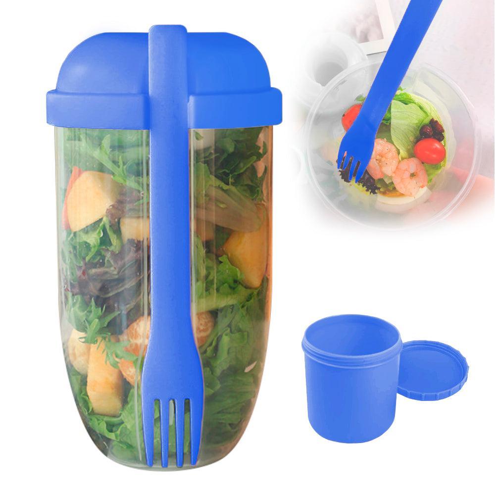 Vaso Mezclador Porta Ensaladas Frutas Cereales Yogurt con Tenedor - Keller Perú