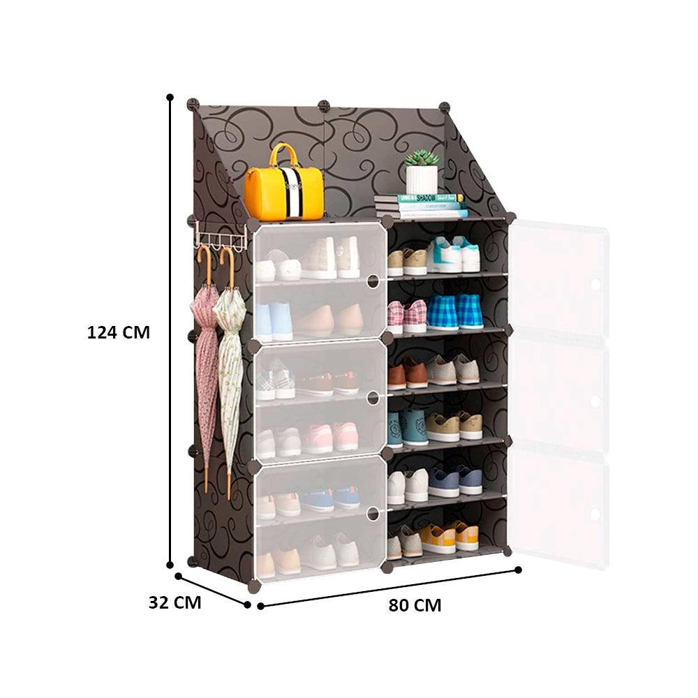 Zapatera Organizador 2X6 Niveles Negro - Keller Perú