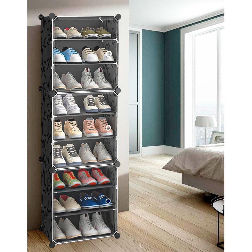 Zapatera Organizador Armable 9 Niveles Multiusos Negro
