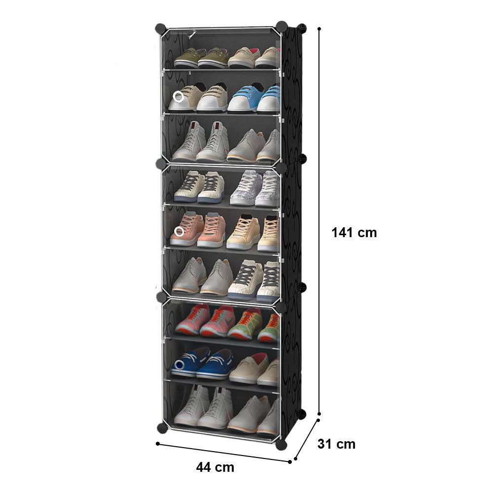 Zapatera Organizador Armable 9 Niveles Multiusos Negro - Keller Perú