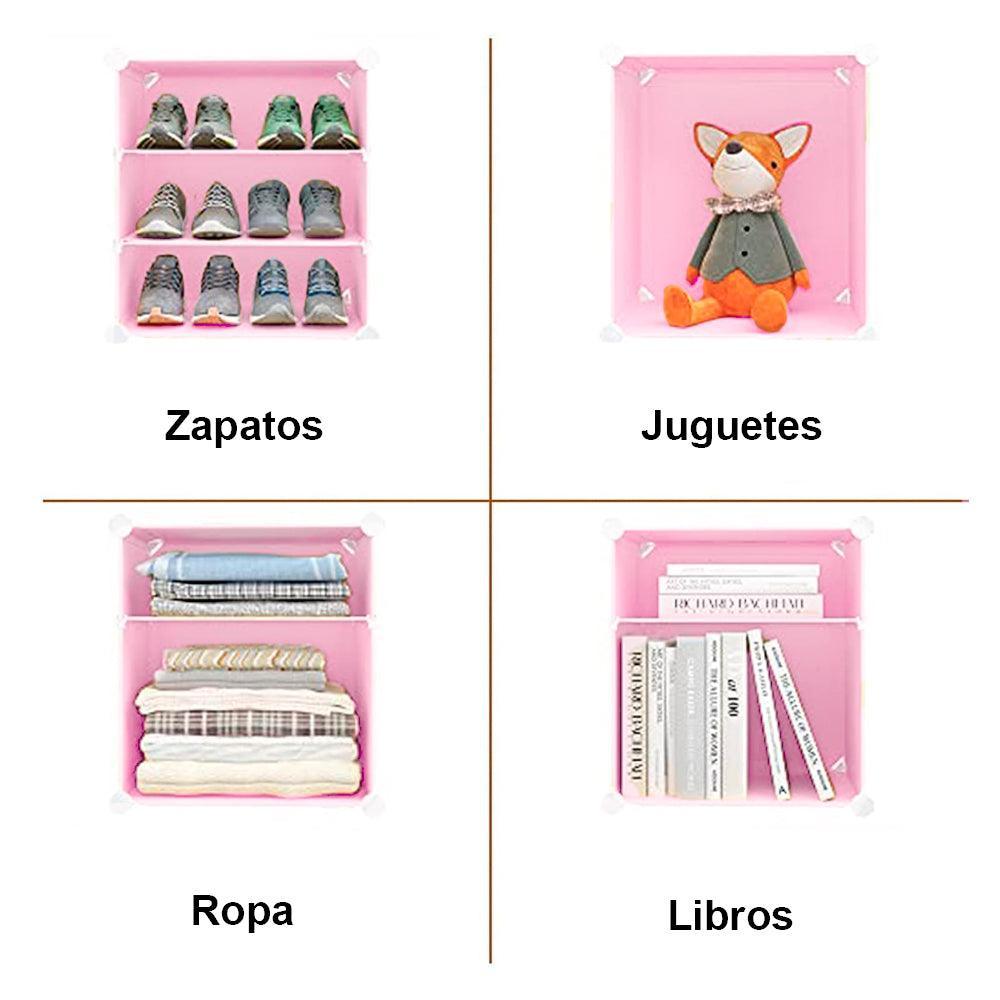 Zapatera Organizador Armable 9 Niveles Multiusos Rosado - Keller Perú