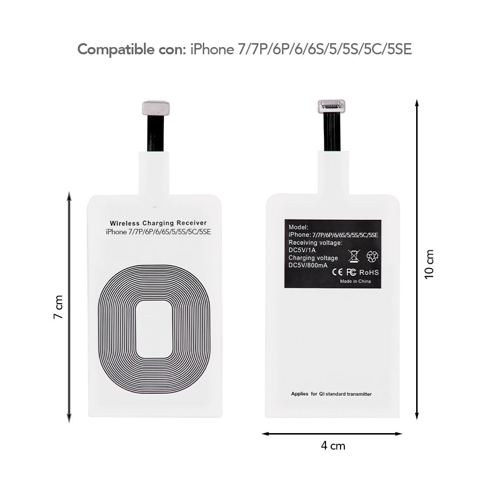 Adaptador Receptor de Carga Inalámbrica para IPhone CJ3