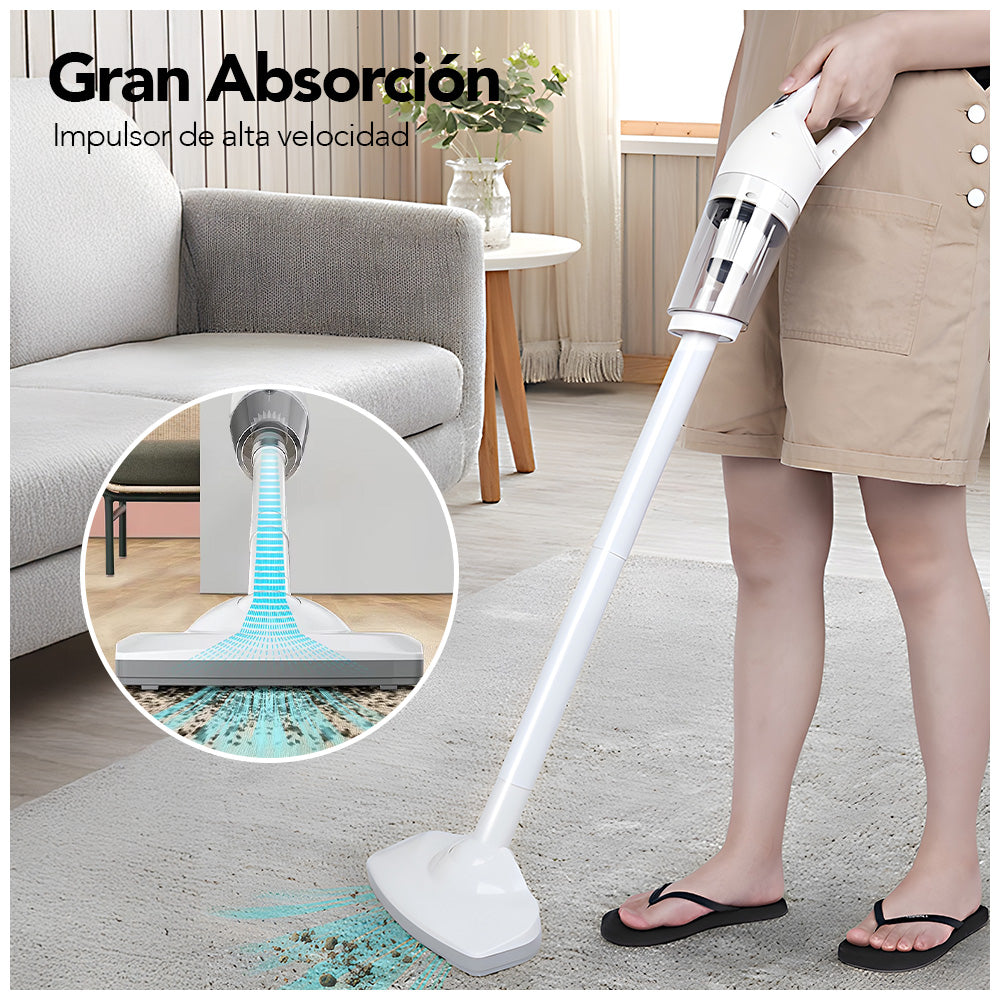 Aspiradora de Mano Portátil Inalámbrica 2 en 1 Multifuncional Blanco A98