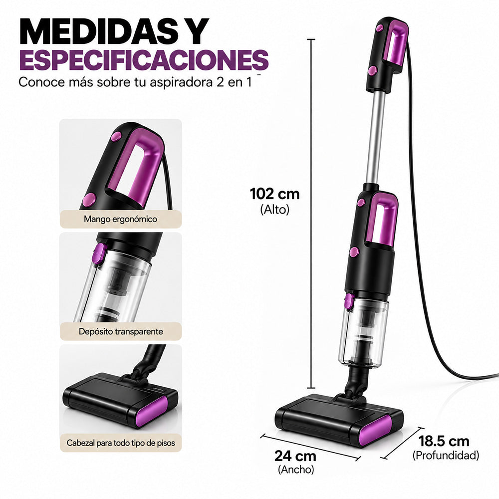 Aspiradora Multifuncional en Seco Y Húmedo con Cable Y Accesorios A89