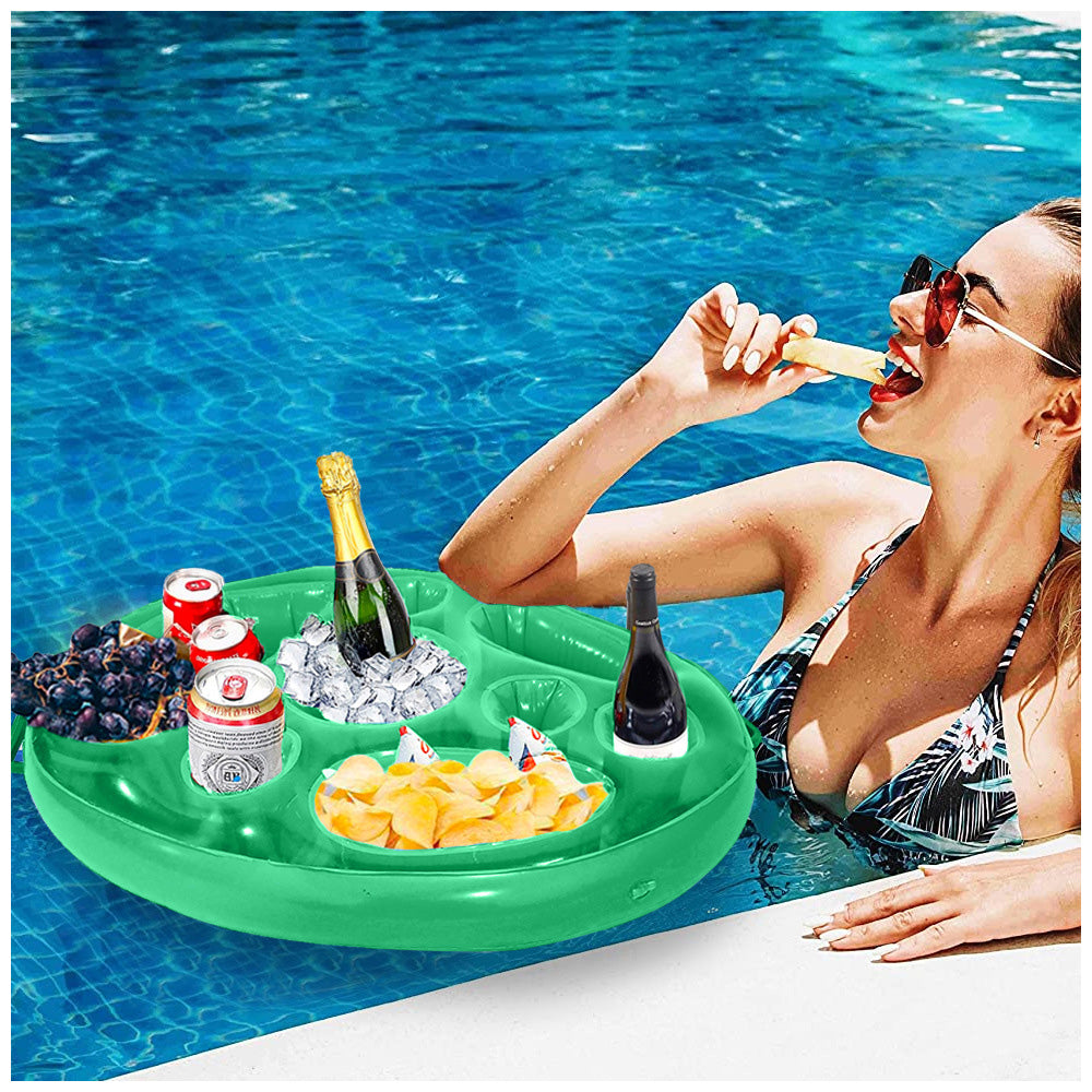 Set De 6 Portabebidas Inflables Con Forma De Diamante Para Piscina – Soportes Flotantes Para Fiestas De Verano Y Playa (17x25 Cm)