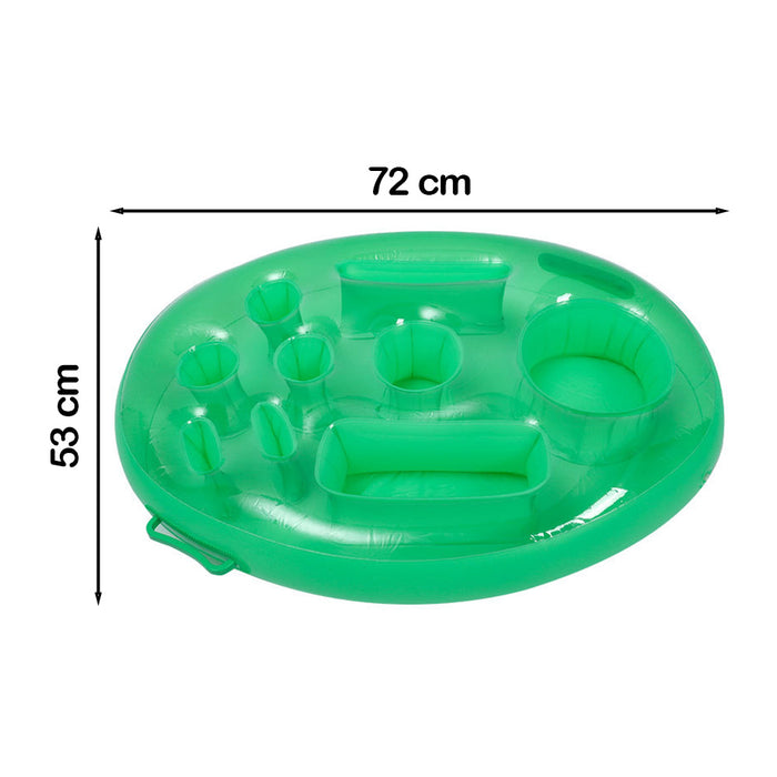 Pack De 4 Soporte Inflable Para Bebidas – Posavasos Flotantes Para Piscina, Transparentes Con Lentejuelas, En Dorado, Plateado, Rosa Y Azul