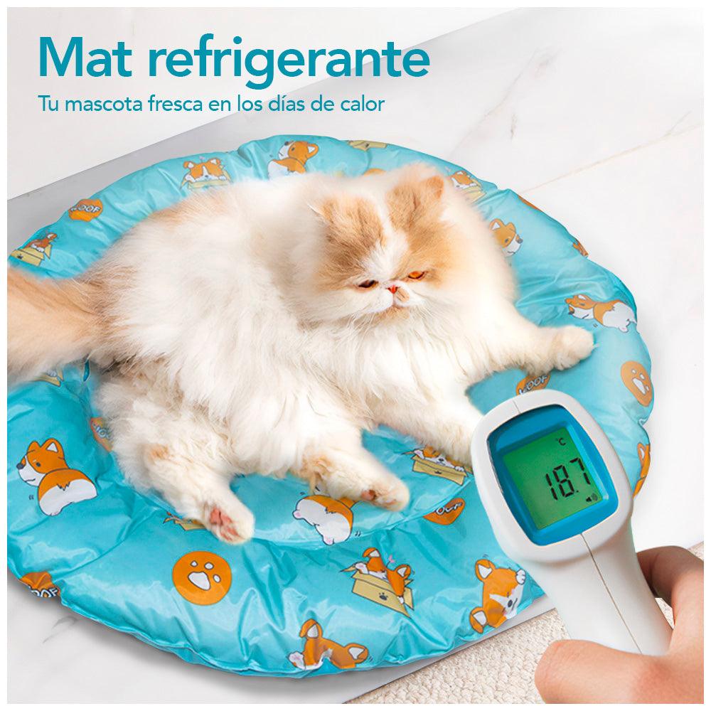 Cama Refrigerante para Mascotas Circular 65X65 cm Diseño Perro YB7