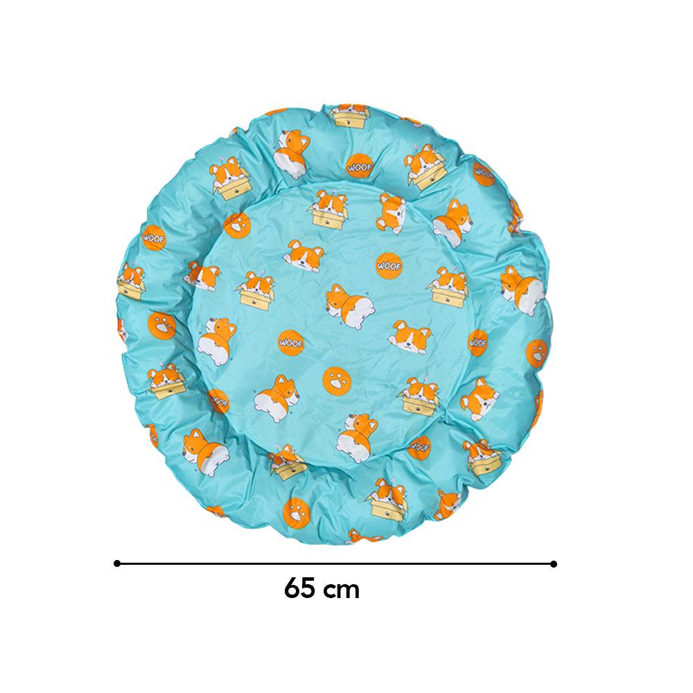 Cama Refrigerante para Mascotas Circular 65X65 cm Diseño Perro YB7