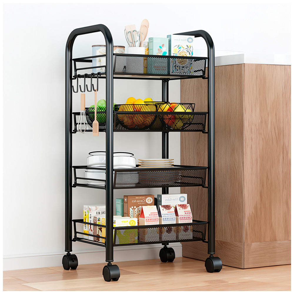 Carrito Organizador Estante 4 Niveles con Ruedas para Cocina G22