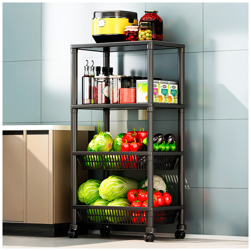 Carrito Organizador 4 Niveles con Ruedas Multiusos YH8