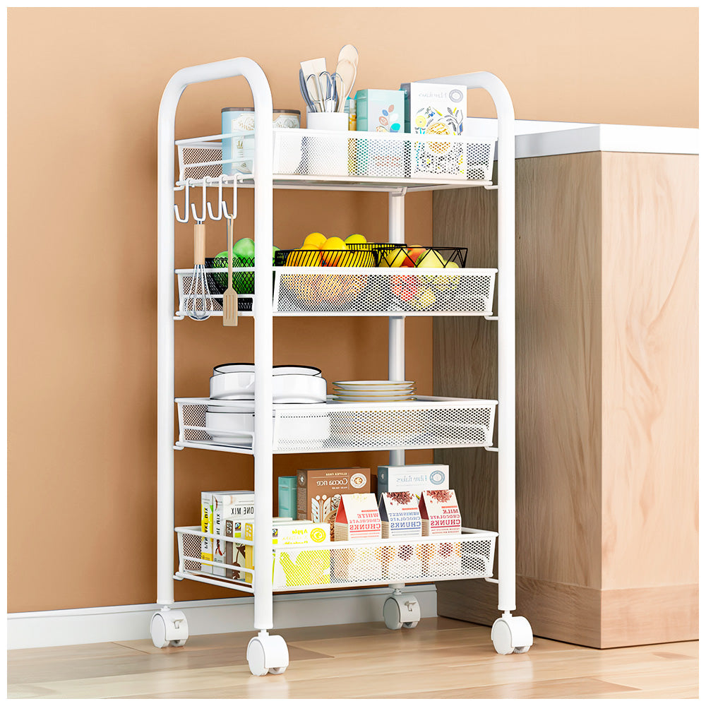 Carrito Organizador Estante 4 Niveles con Ruedas para Cocina G22