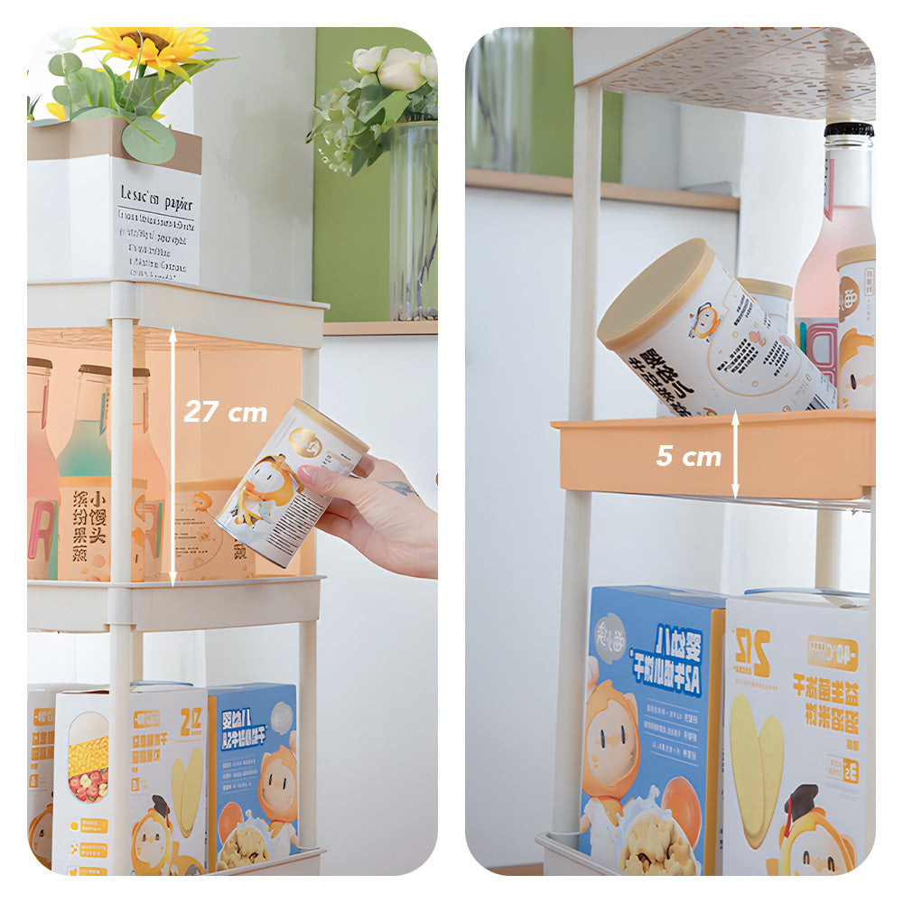 Carrito Organizador Estante 3 Niveles con Ruedas para Baño B23