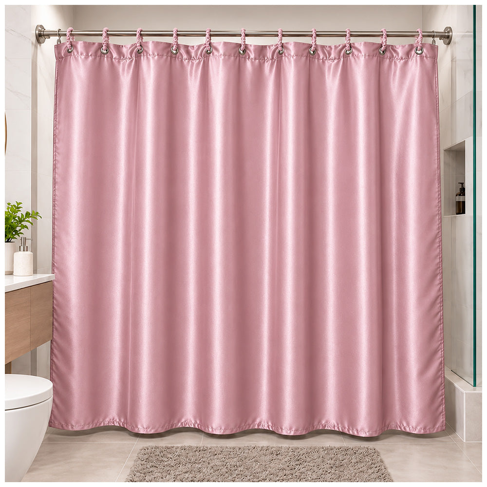 Cortina de Baño Elegante Satinada con Colgadores TH5