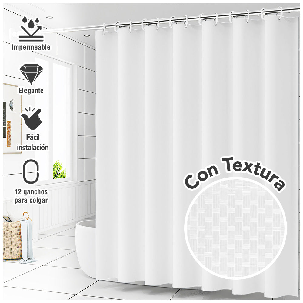 Cortina de Baño Impermeable Premium 180x180 H66